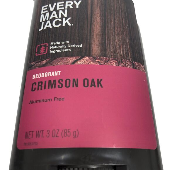 Lot 6 Every Man Jack Natural Aluminum Free Deodorant Men Stick Crimson Oak 3 oz - Picture 3 of 6
